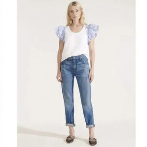 Veronica Beard Benzi Mid Rise Boyfriend Jeans in Beacon Ranch Size 30